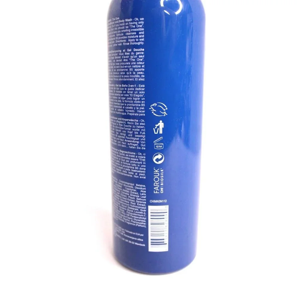 CHI MAN The One 3-in-One Shampoo Conditioner Body Wash Aloe Vera 12‎ fl oz New
